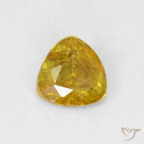 0.53ct Natural amarelo médio Esfalerita, Trilhão, SI-I1