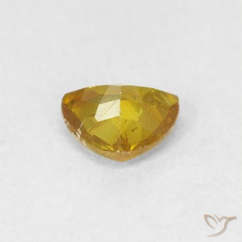 Esfalerita amarelo médio Natural 0.53ct, Trilhão, SI-I1