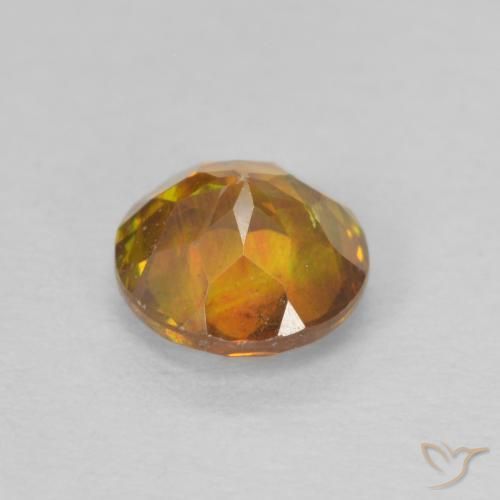 Esfalerita Laranja Médio Natural 0.82ct, Redondo, SI-I1