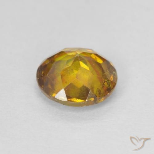 Esfalerita Marrom dourado Natural 0.95ct, Redondo, SI-I1
