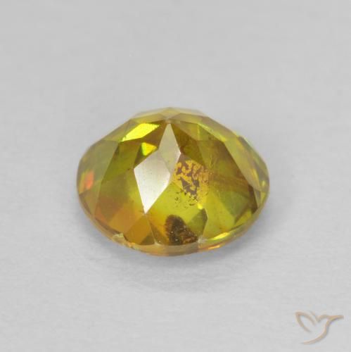 Esfalerita Marrom dourado Natural 1.24ct, Redondo, SI-I1