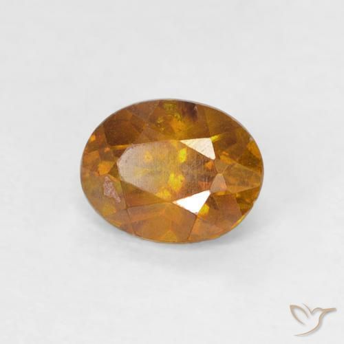 Esfalerita Marrom dourado Natural 0.67ct, oval, SI-I1