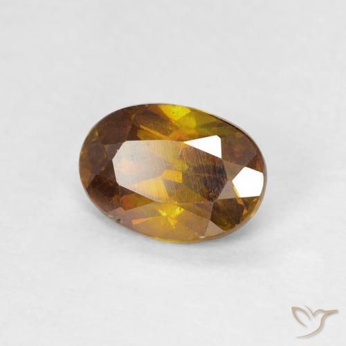 Esfalerita ouro escuro Natural 1.04ct, oval, SI-I1