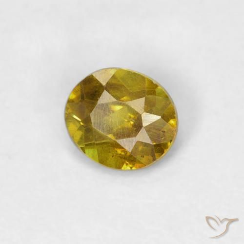Esfalerita Dourado Amarelado Natural 0.31ct, oval, SI-I1