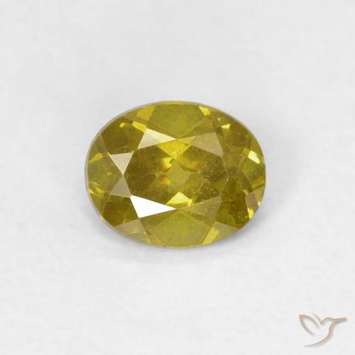 0.59ct Natural Medium Golden Brown Esfalerita, oval, SI-I1