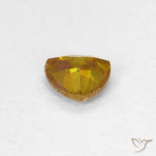 Esfalerita ouro médio Natural 0.19ct, Trilhão, SI-I1