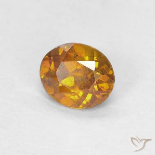 Esfalerita Marrom dourado Natural 0.40ct, oval, SI-I1