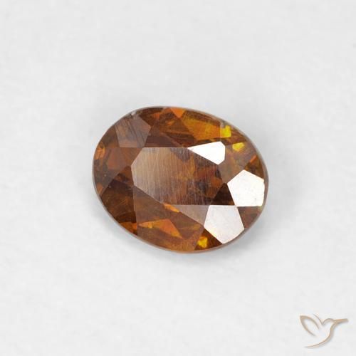 Esfalerita Medium Dark-Orange Natural 0.31ct, oval, SI-I1