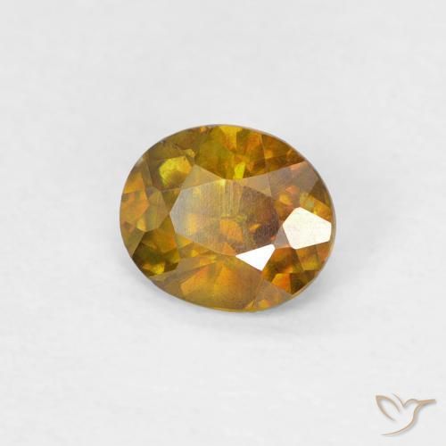 Esfalerita Marrom dourado Natural 0.41ct, oval, SI-I1
