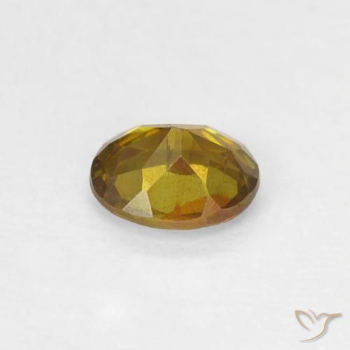 Esfalerita Marrom dourado Natural 0.41ct, oval, SI-I1