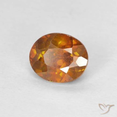 Esfalerita Laranja acastanhado Natural 0.86ct, oval, SI-I1