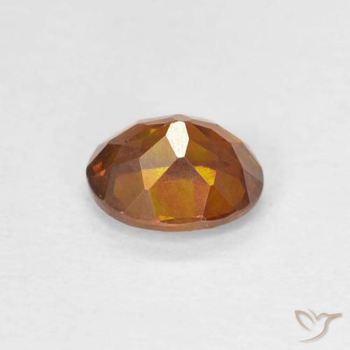 Esfalerita Laranja acastanhado Natural 0.86ct, oval, SI-I1