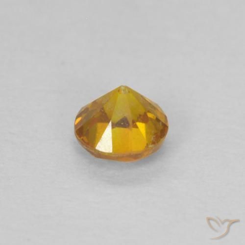 Esfalerita Laranja-Ouro Natural 0.25ct, Redondo, SI-I1
