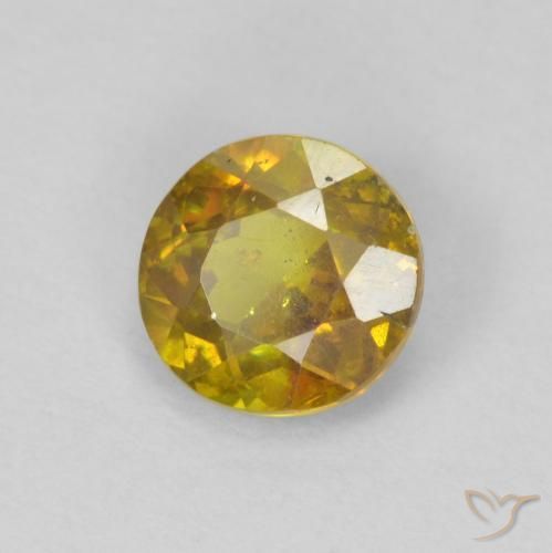 Esfalerita ouro profundo Natural 0.97ct, Redondo, SI-I1