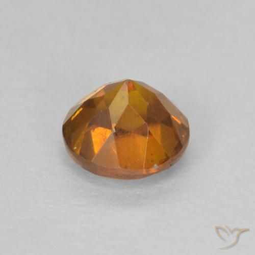 Esfalerita Laranja brilhante Natural 0.55ct, Redondo, SI-I1