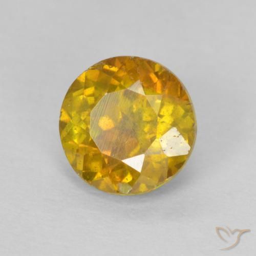 esfalerita Dourado-Laranja Natural 1.29ct, Corte Redondo, SI-I1