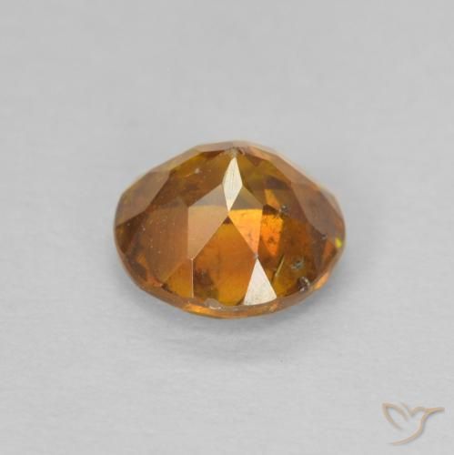 Esfalerita laranja natural 0,99ct, corte redondo, SI-I1