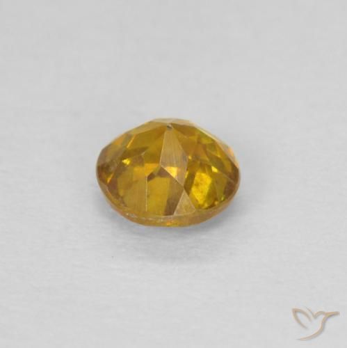 Esfalerita Dourado-Laranja Natural 0.28ct, Redondo, SI-I1