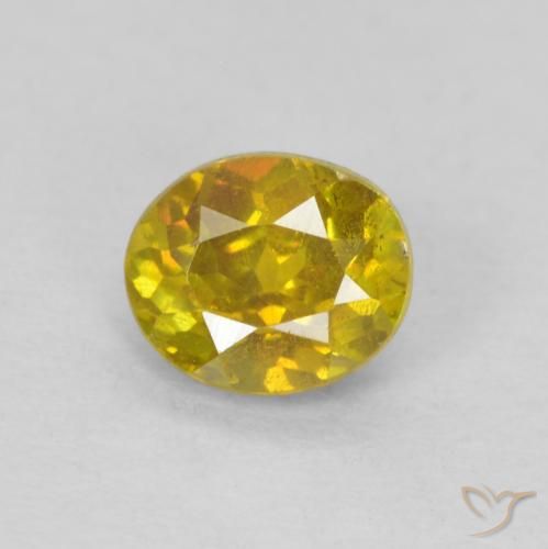 0.54ct Natural Amarelo acastanhado Esfalerita, oval, SI-I1