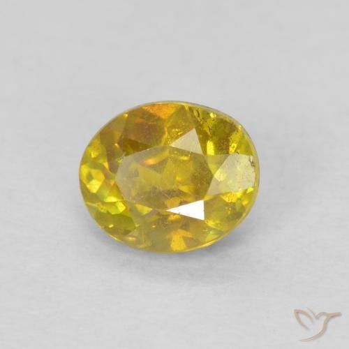Esfalerita Amarelo acastanhado Natural 0.54ct, oval, SI-I1
