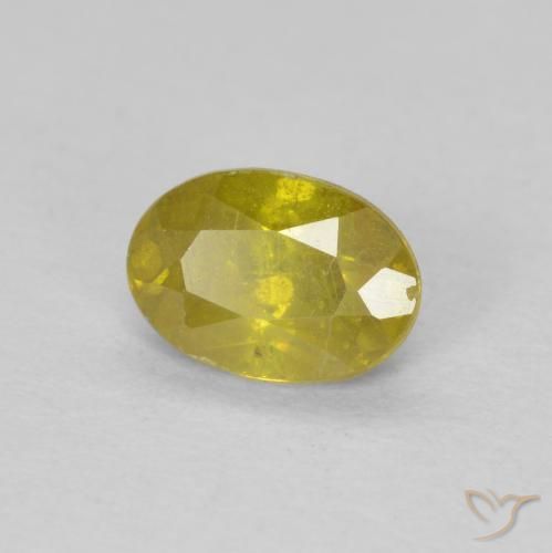 Esfalerita amarelo médio Natural 0.72ct, oval, SI-I1