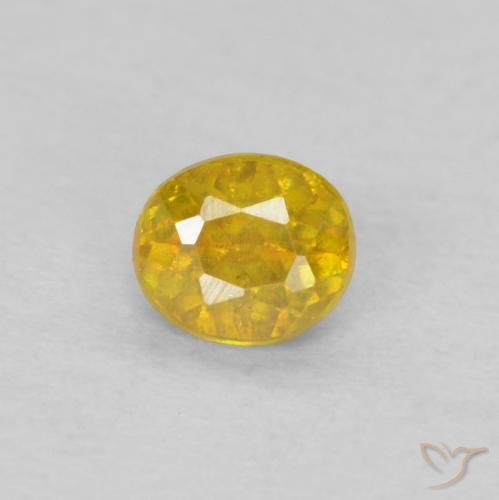 0.18ct Natural ouro amarelado Esfalerita, oval, SI-I1