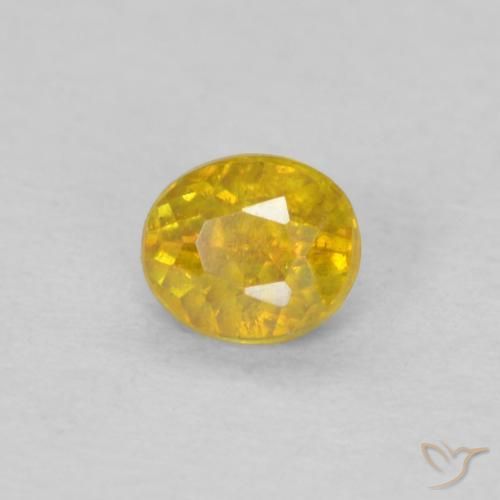 Esfalerita ouro amarelado Natural 0.18ct, oval, SI-I1