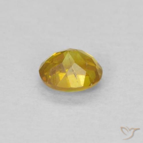 Esfalerita ouro amarelado Natural 0.18ct, oval, SI-I1