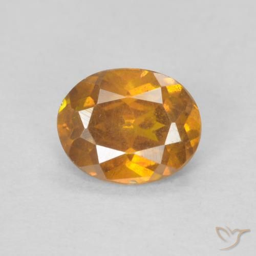 0.53ct Natural Laranja Médio Esfalerita, oval, SI-I1