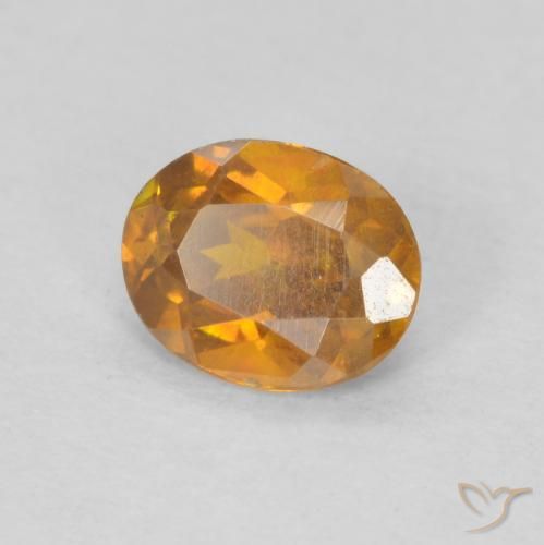 Esfalerita Laranja Médio Natural 0.53ct, oval, SI-I1