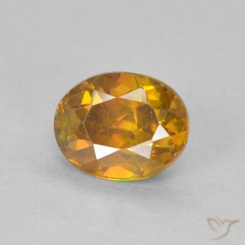 0.70ct Natural Laranja Médio Esfalerita, oval, SI-I1