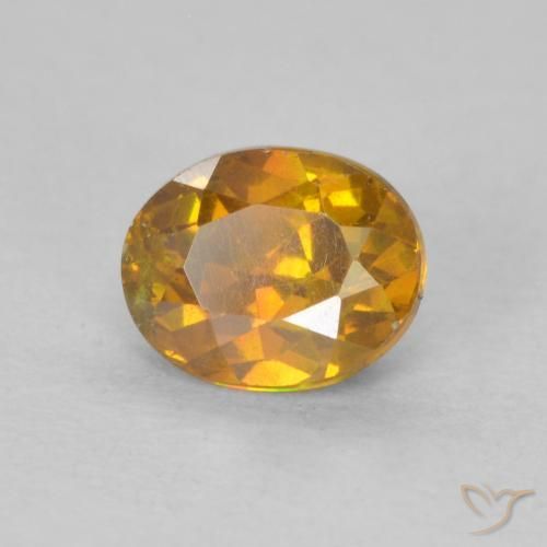 Esfalerita Laranja Médio Natural 0.70ct, oval, SI-I1