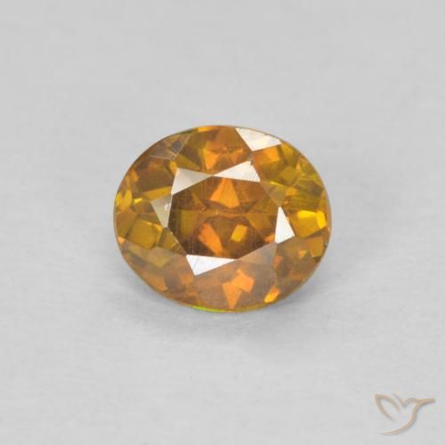 0.51ct Natural Laranja acastanhado Esfalerita, oval, SI-I1