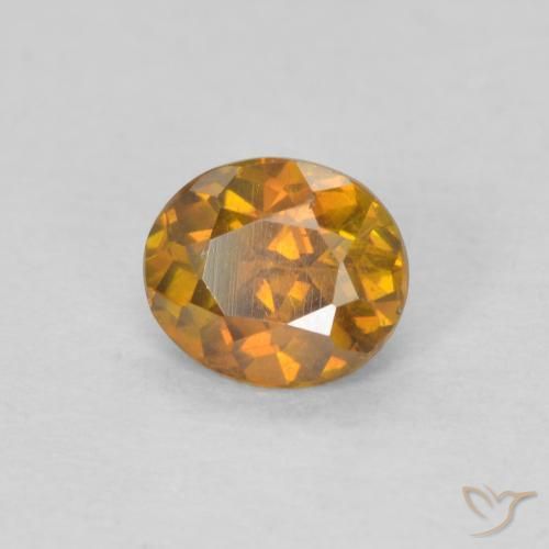 Esfalerita Laranja acastanhado Natural 0.51ct, oval, SI-I1