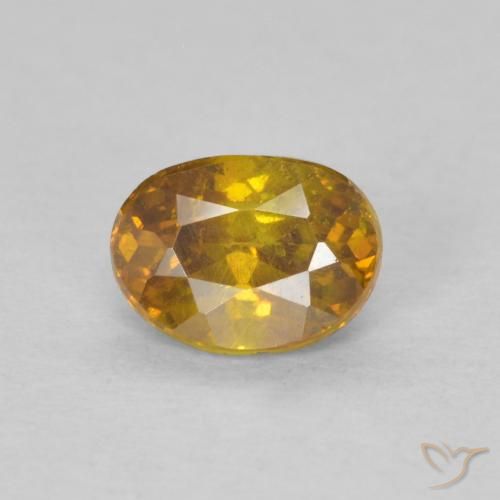 0.59ct Natural Laranja acastanhado Esfalerita, oval, SI-I1