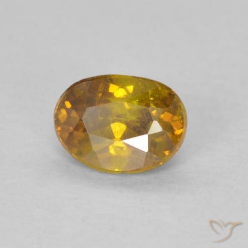Esfalerita Laranja acastanhado Natural 0.59ct, oval, SI-I1