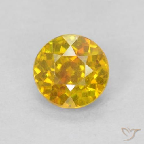0.33ct Natural Abelha Amarela Esfalerita, Redondo, SI-I1