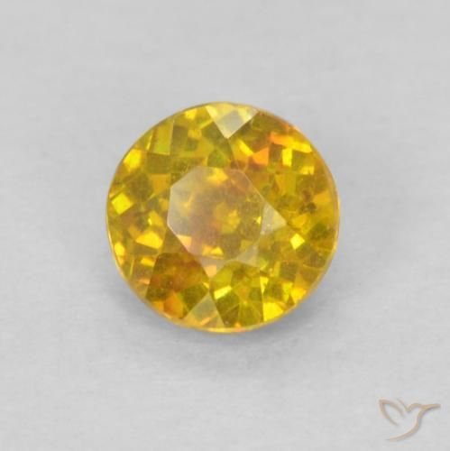 Esfalerita Abelha Amarela Natural 0.33ct, Redondo, SI-I1