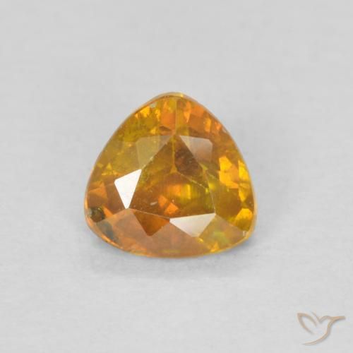 0.49ct Natural Laranja Médio Esfalerita, Trilhão, SI-I1