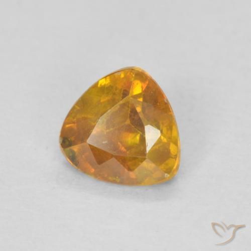Esfalerita Laranja Médio Natural 0.49ct, Trilhão, SI-I1