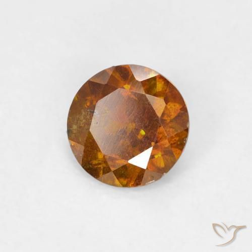 Esfalerita Laranja Médio Natural 0.44ct, Redondo, SI-I1