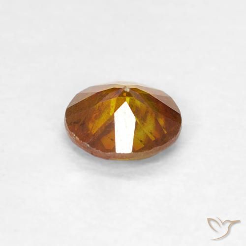 Esfalerita Laranja Médio Natural 0.44ct, Redondo, SI-I1