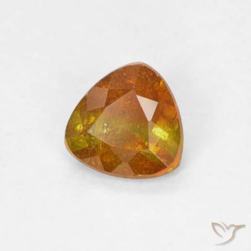 Esfalerita Laranja Profundo Natural 0.41ct, Trilhão, SI-I1