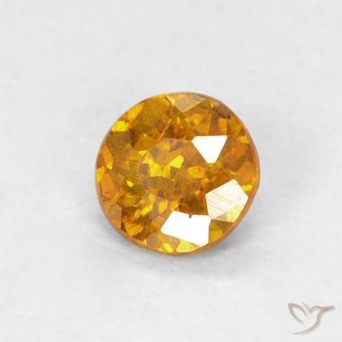 Esfalerita Marrom dourado Natural 0.23ct, Redondo, SI-I1