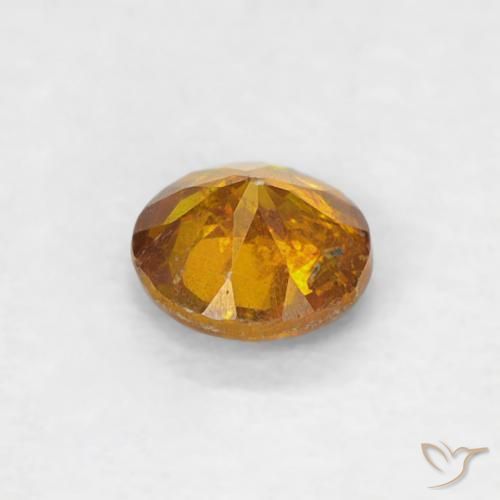 Esfalerita Marrom dourado Natural 0.23ct, Redondo, SI-I1