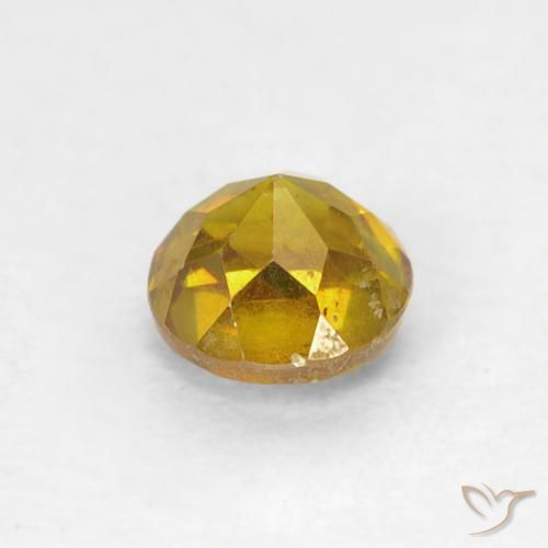 Esfalerita Amarelo acastanhado Natural 0.59ct, Redondo, SI-I1