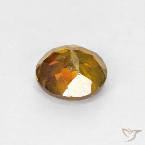 Esfalerita Marrom dourado Natural 0.61ct, Redondo, SI-I1