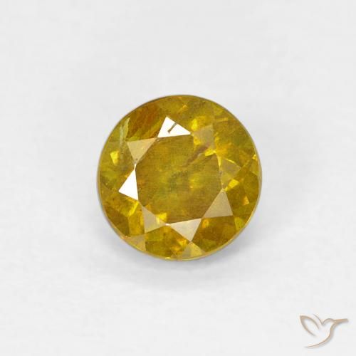 0.73ct Natural ouro médio Esfalerita, Redondo, SI-I1