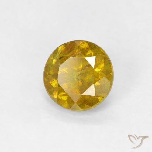 Esfalerita ouro médio Natural 0.73ct, Redondo, SI-I1