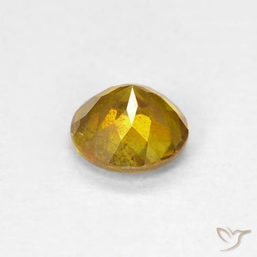 Esfalerita ouro médio Natural 0.73ct, Redondo, SI-I1